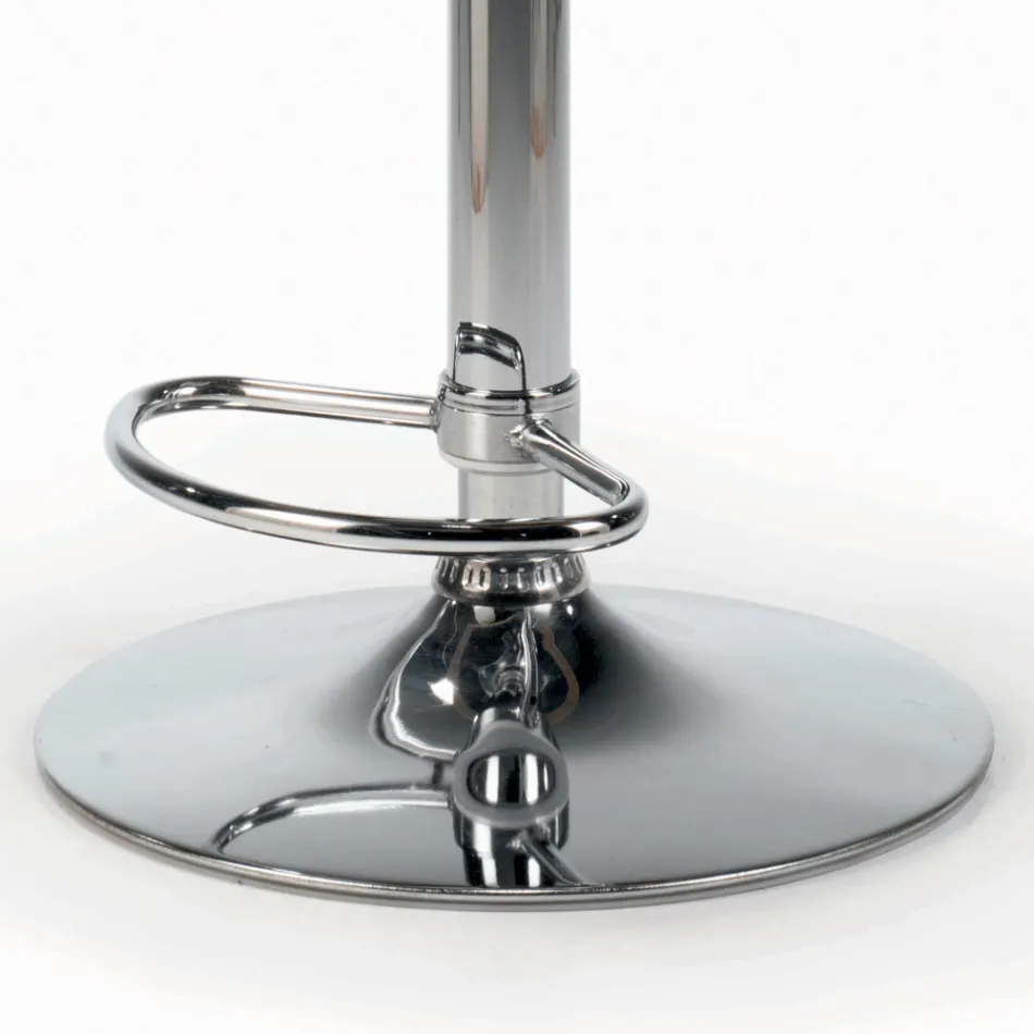 Karrige me rrotullim dhe lartësi të rregullueshme në kadife dhe çeliku - Alassio Viadurini