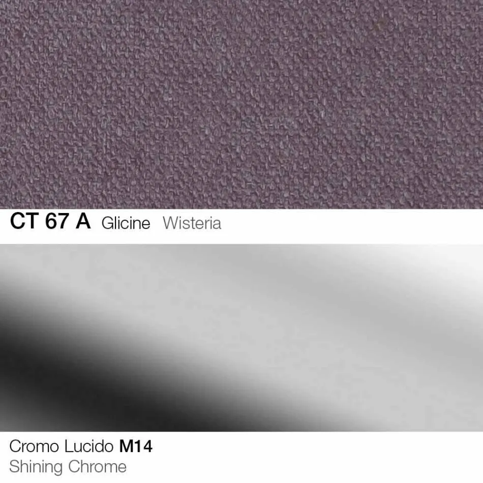 Stol i kthyeshëm në pëlhurë dhe çelik me ngritës të gazit prodhuar në Itali - Marchesi Viadurini