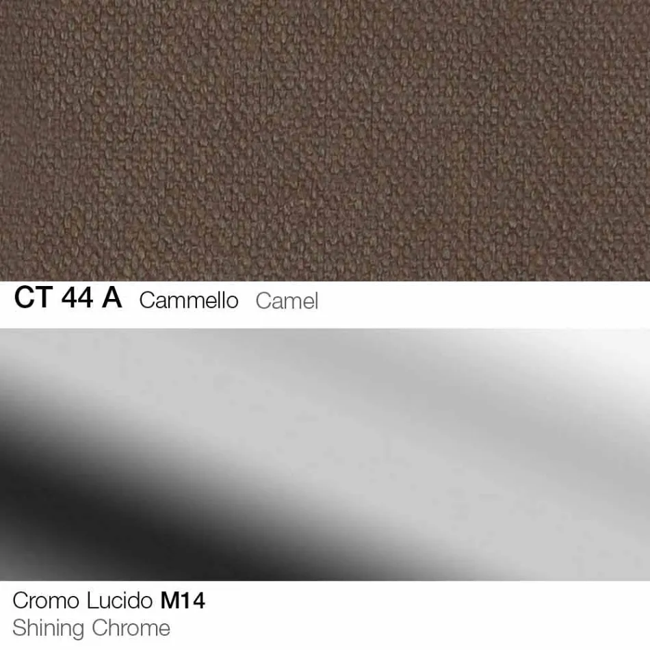 Stol i kthyeshëm në pëlhurë dhe çelik me ngritës të gazit prodhuar në Itali - Marchesi Viadurini