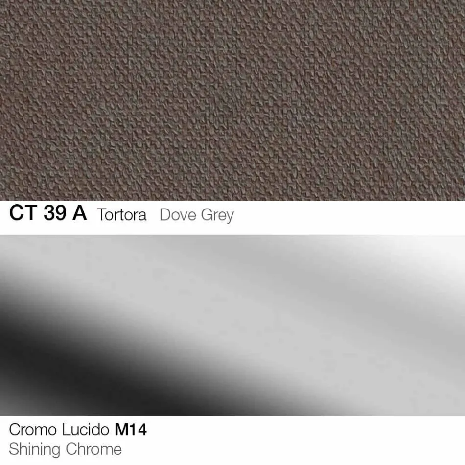 Stol i kthyeshëm në pëlhurë dhe çelik me ngritës të gazit prodhuar në Itali - Marchesi Viadurini