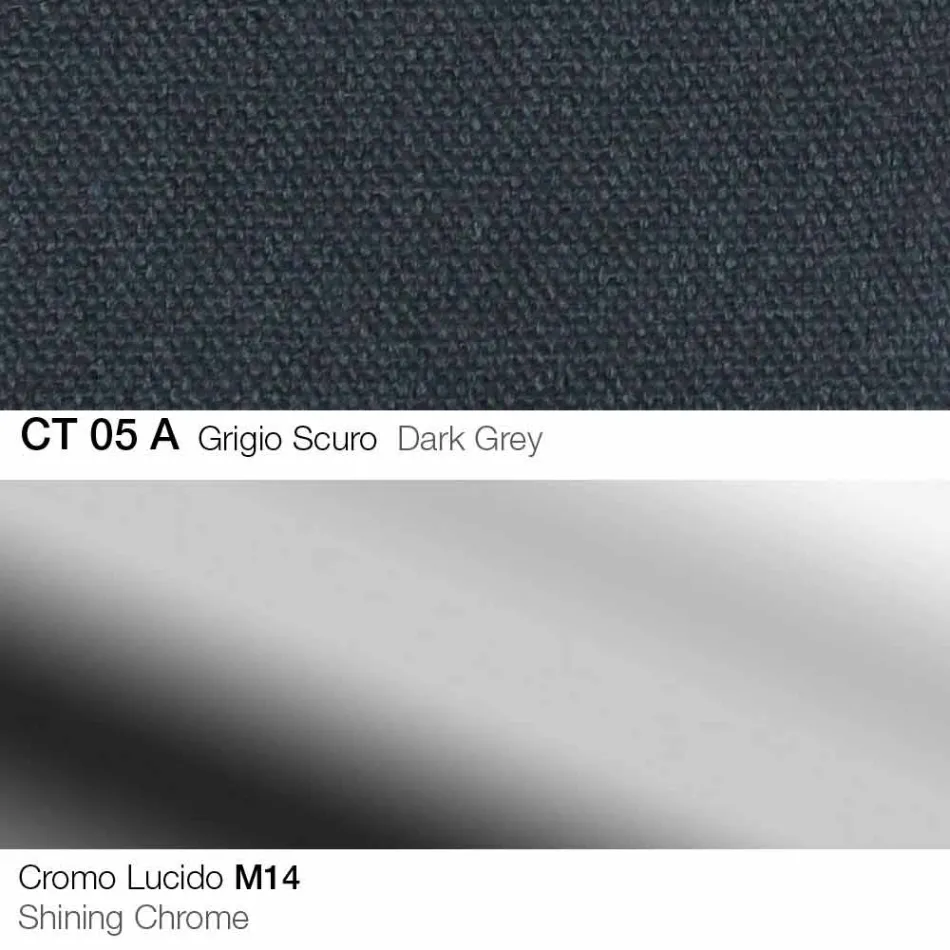 Stol i kthyeshëm në pëlhurë dhe çelik me ngritës të gazit prodhuar në Itali - Marchesi Viadurini