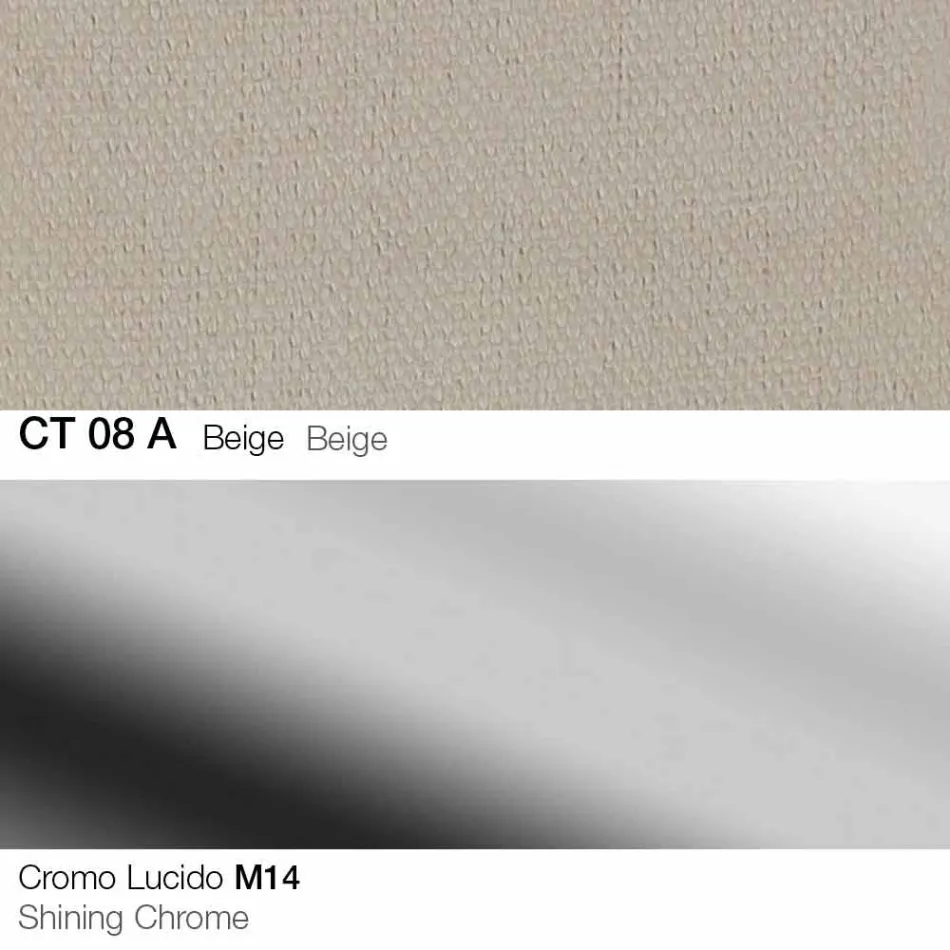 Stol i kthyeshëm në pëlhurë dhe çelik me ngritës të gazit prodhuar në Itali - Marchesi Viadurini