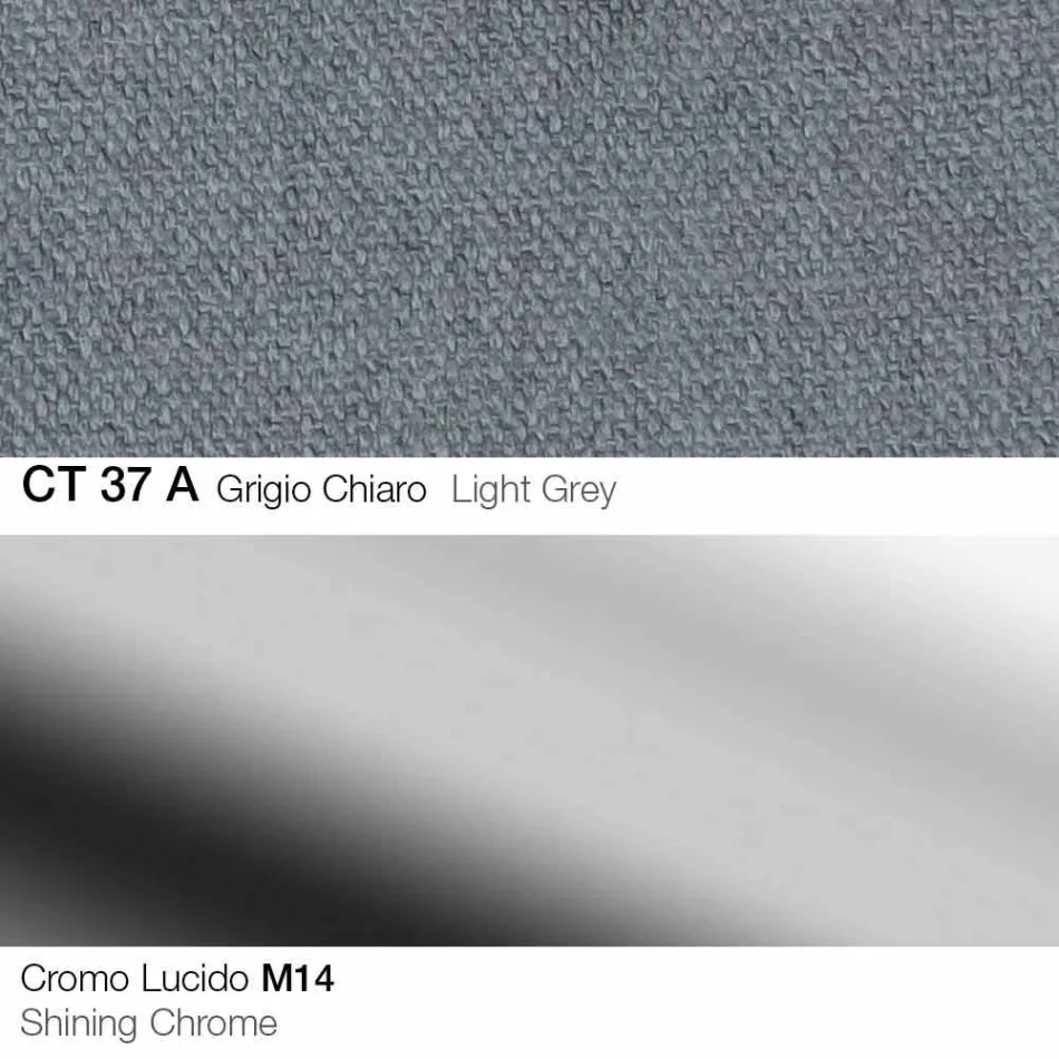 Stol i kthyeshëm në pëlhurë dhe çelik me ngritës të gazit prodhuar në Itali - Marchesi Viadurini