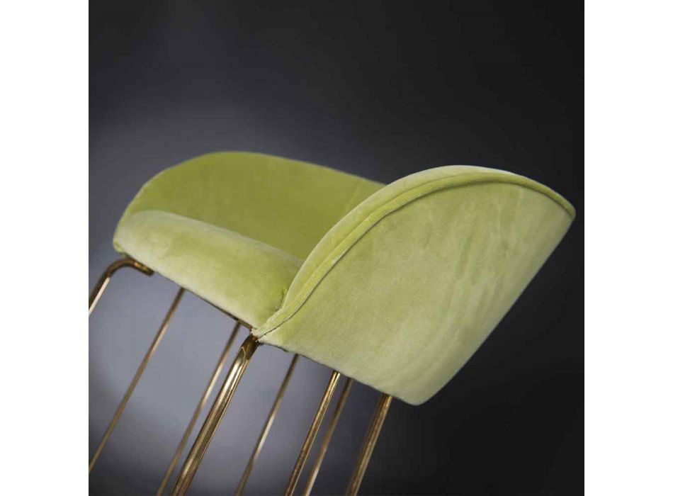 Karrige e veshur me susta dhe e veshur me strukturë metalike Prodhuar në Itali - Antwerp Viadurini