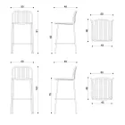 Stolisje metalike e jashtme e montuar e prodhuar në Itali 2 copë - thjesht Viadurini