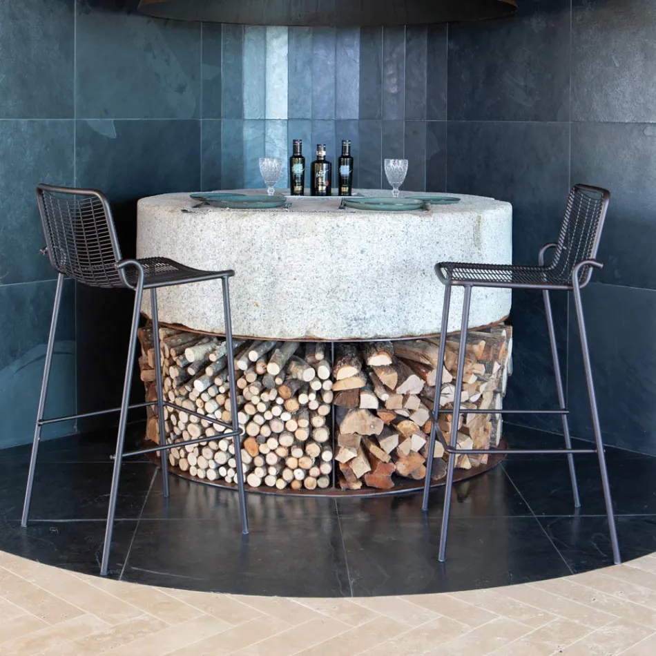 Karrige e stivueshme në natyrë në Metal Prodhuar në Itali 2 Copë - Vikas Viadurini