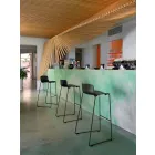 Stool i qëndrueshëm në metal dhe polipropileni i bërë në Itali, 2 copë - Charla Viadurini