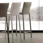Stool në metal dhe çelik dhe eko-lëkurë moderne e bërë në Itali Prato Viadurini