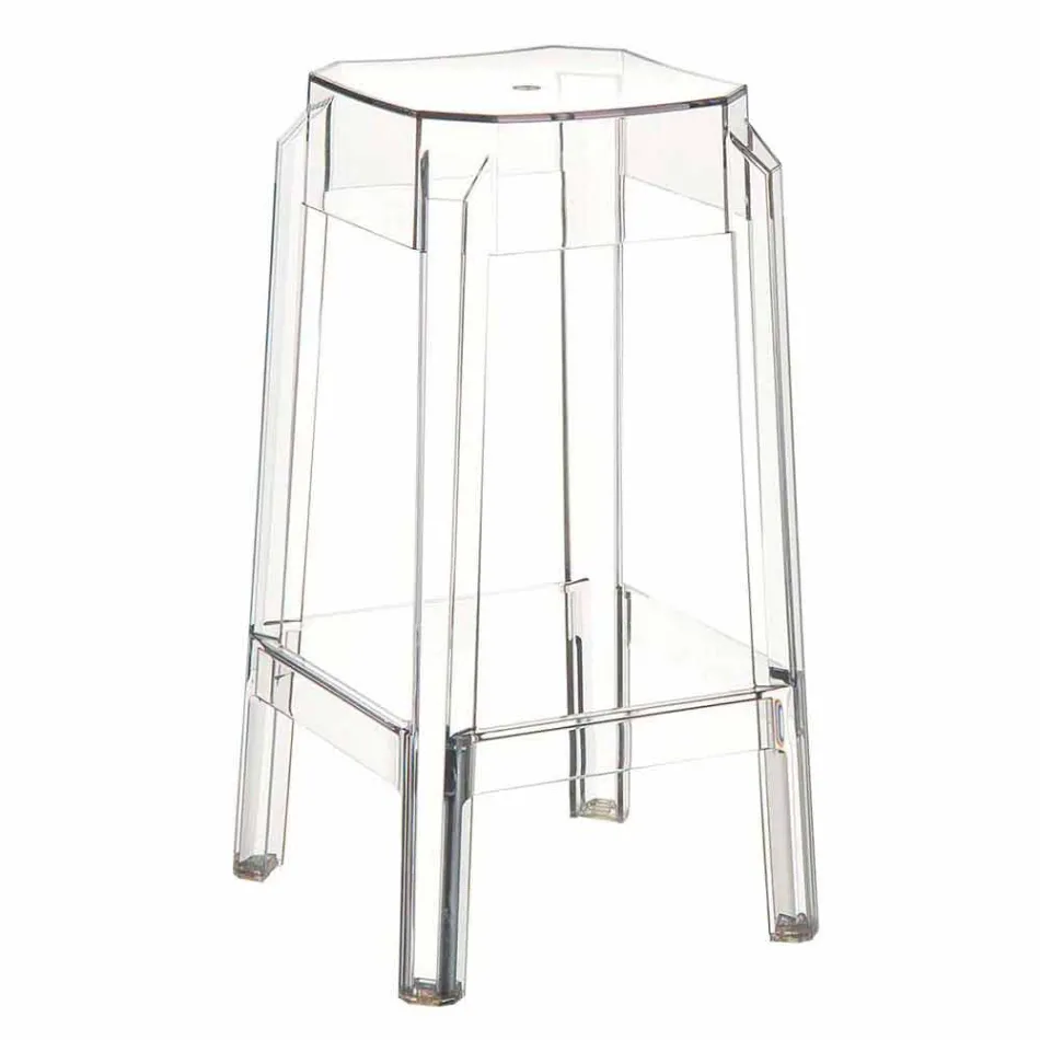 Stool modern polikarbonat transparent, i bërë në Itali Pescara Viadurini