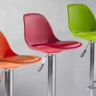 Stool në polipropileni, dizajn modern dhe i ngritshëm - rozë Viadurini