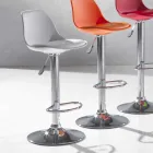 Stool në polipropileni, dizajn modern dhe i ngritshëm - rozë Viadurini