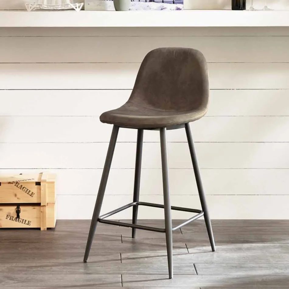 Gino artikuj prej lëkure moderne dhe stoli metalik Viadurini