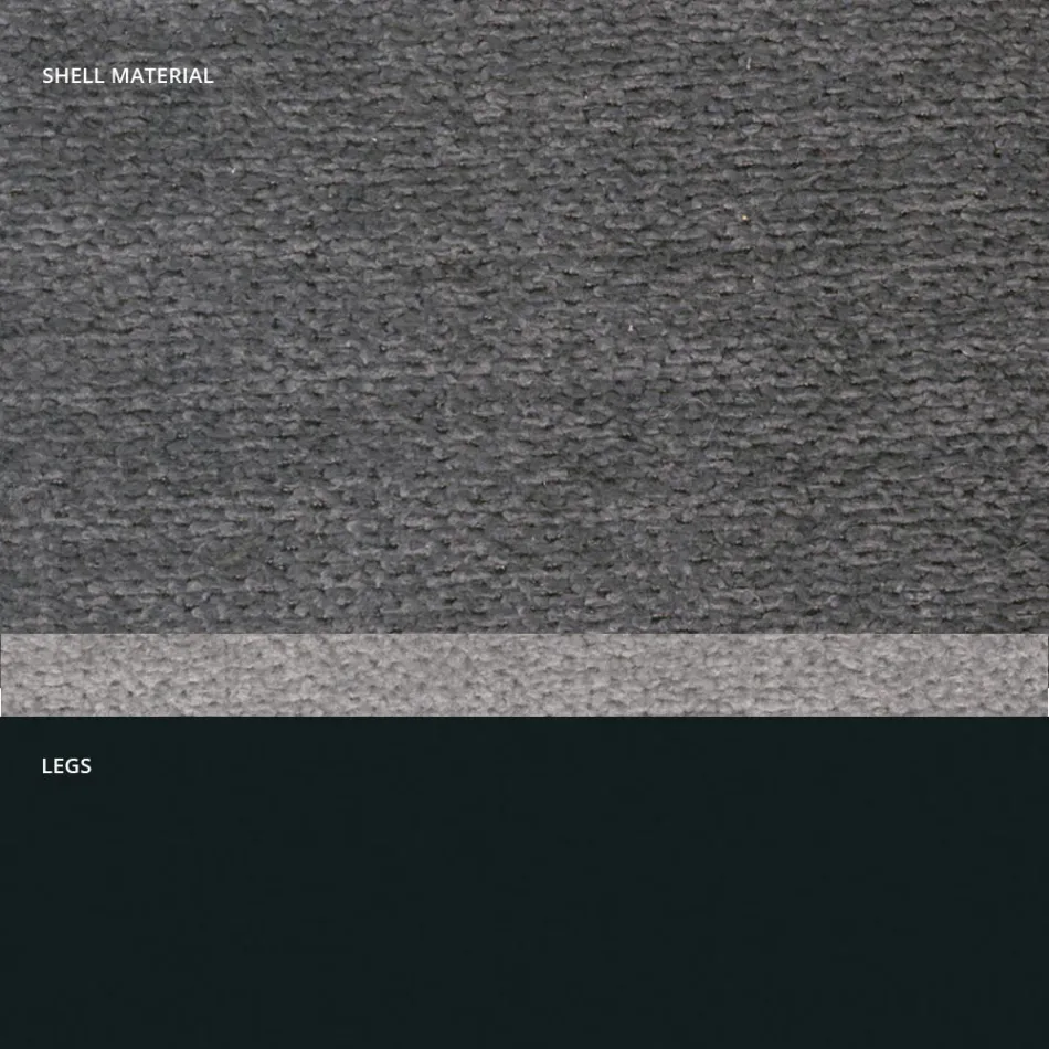 Karrige në pëlhurë dhe dizajn metalik antracit Made in Italy - Marianet Viadurini