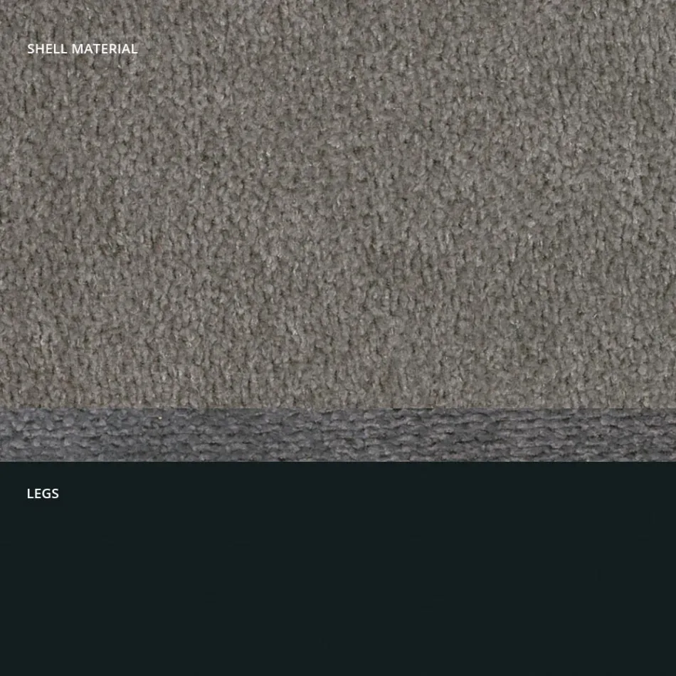 Karrige në pëlhurë dhe dizajn metalik antracit Made in Italy - Marianet Viadurini