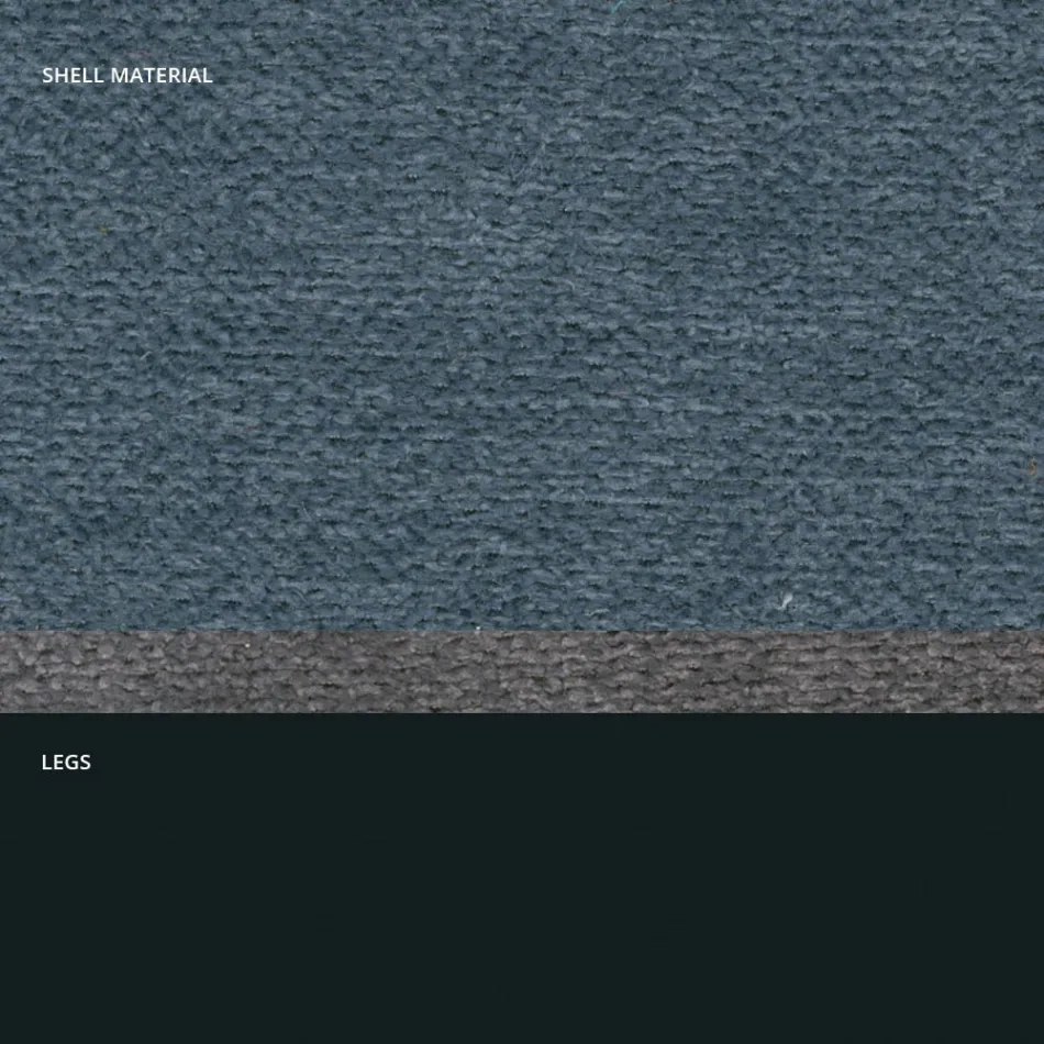 Karrige në pëlhurë dhe dizajn metalik antracit Made in Italy - Marianet Viadurini