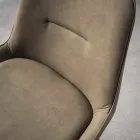 Stool modern H 80 cm, Vendi në eko-lëkurë Nabuk - Ines Viadurini