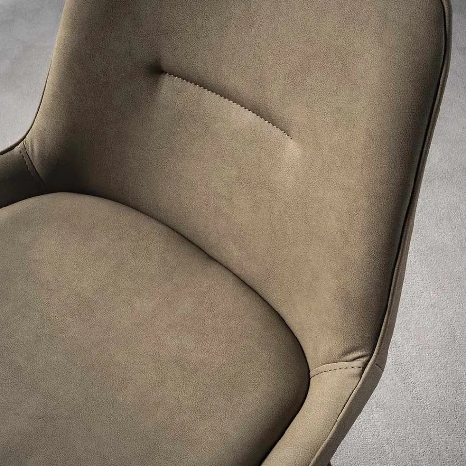 Stool modern H 80 cm, Vendi në eko-lëkurë Nabuk - Ines Viadurini