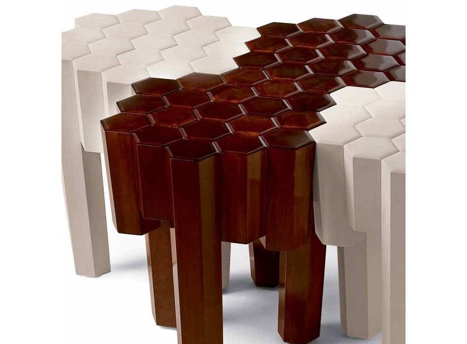 Dizenjoni tavolinë / tavolinë kafeje të ngurtë druri, L38xD38 cm, Begga Viadurini