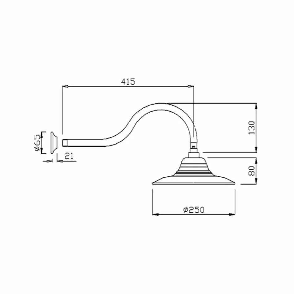 Kreu dushi çeliku klasik me krah dushi bronzi prodhuar në Itali - Jeko Viadurini