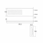 Kokë dushi muri prej çeliku inox me reshje të prodhuara në Itali - Rrjet Viadurini