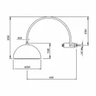 Koka e dushit prej çeliku me krah të harkuar prodhuar në Itali - Auro Viadurini