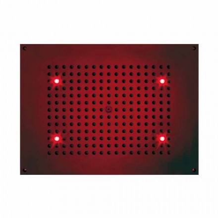 Dush drejtkëndëshe sipëror Bossini dush një avion me kromoterapi Viadurini