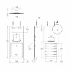Kokë dushi muri çeliku me avion të dyfishtë prodhuar në Itali - Cartesio Viadurini