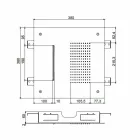 Kokë dushi me tavan çeliku me avion të dyfishtë prodhuar në Itali - Quinto Viadurini