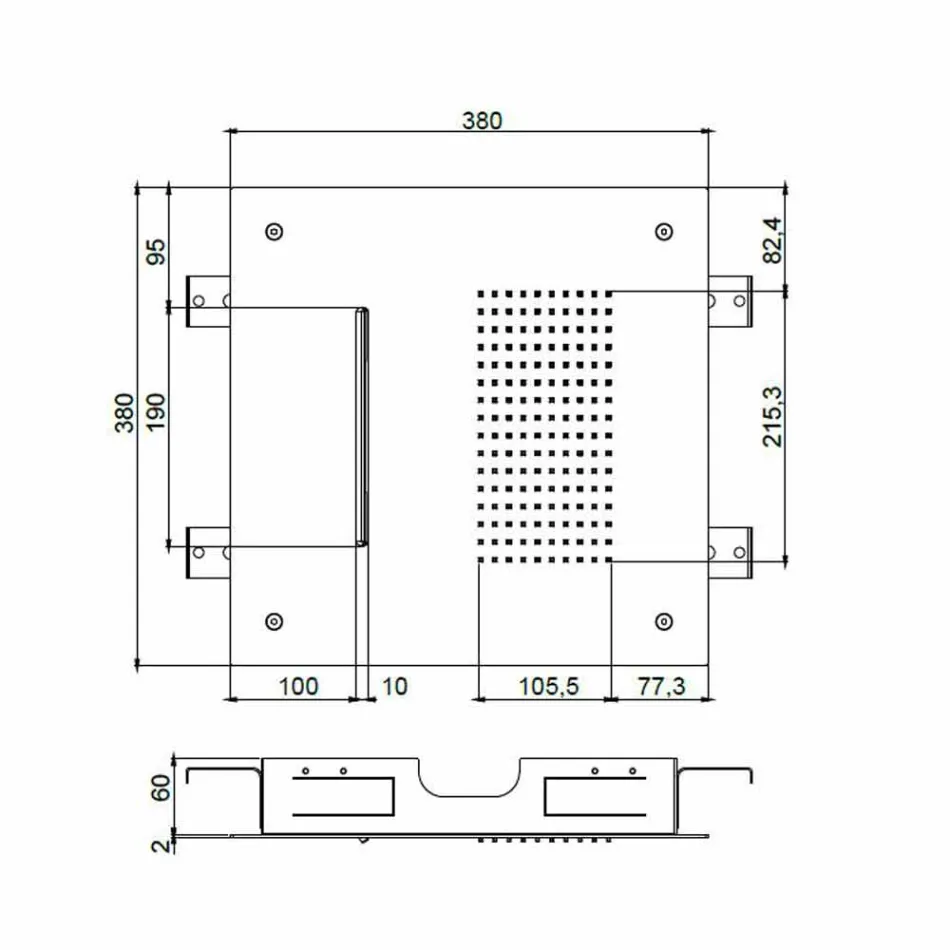 Kokë dushi me tavan çeliku me avion të dyfishtë prodhuar në Itali - Quinto Viadurini