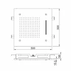 Kreu dushi me tavan prej çeliku inox me 3 avionë prodhuar në Itali - Frido Viadurini