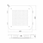 Kreu dushi për një tavan çeliku të pandryshkshëm prodhuar në Itali - Elcan Viadurini