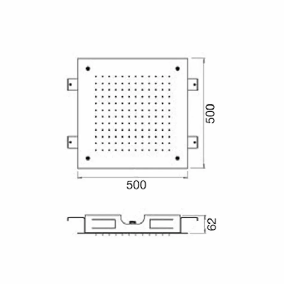 Kreu dushi për një tavan çeliku të pandryshkshëm prodhuar në Itali - Cauro Viadurini