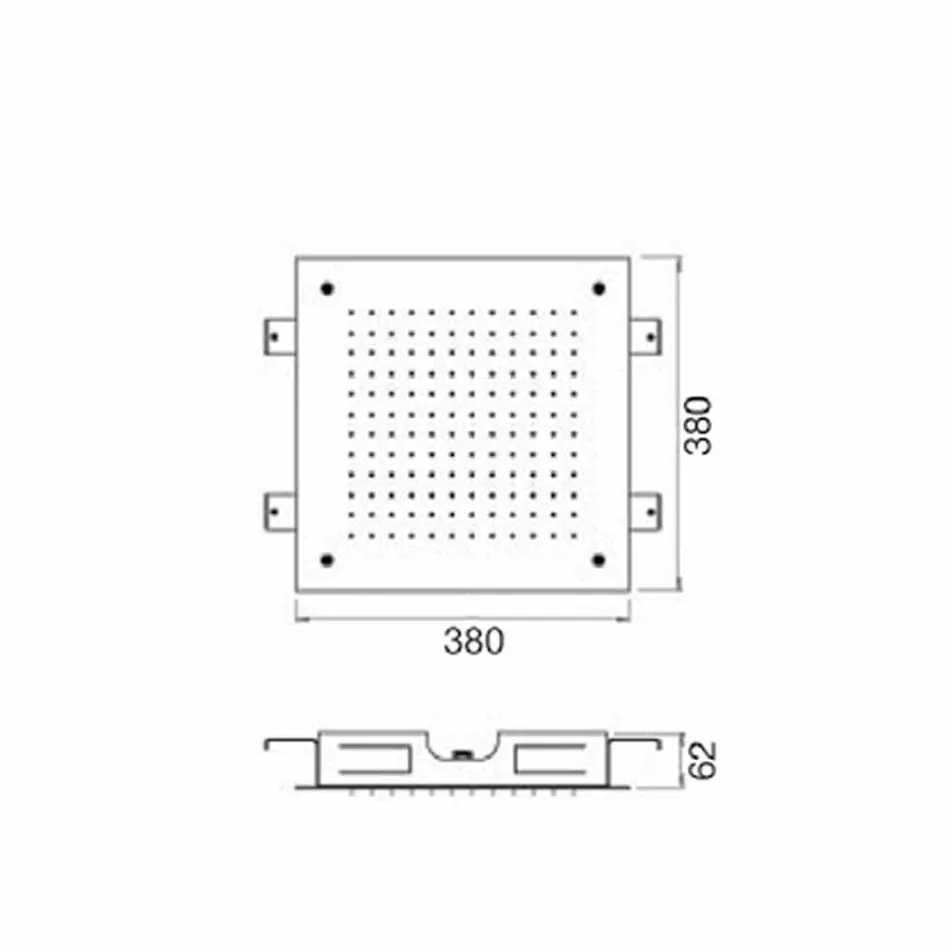 Kreu dushi për një tavan çeliku të pandryshkshëm prodhuar në Itali - Cauro Viadurini
