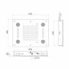 Kokë dushi çeliku me kromoterapi dhe Bluetooth prodhuar në Itali - Elbo Viadurini