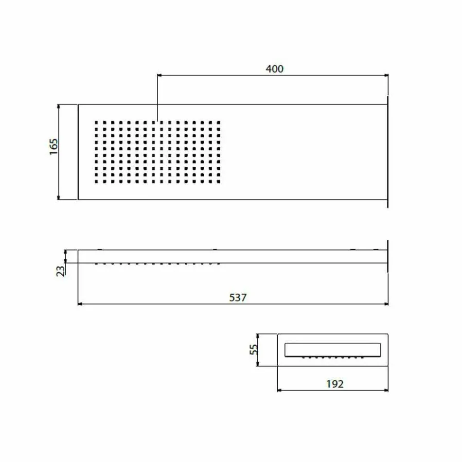Kokë dushi çeliku me avion shiu prodhuar në Itali - Nairobi Viadurini