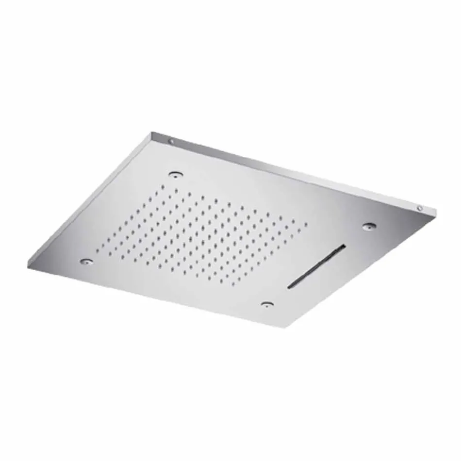 Koka dushi prej çeliku inox me kromoterapi e bërë në Itali - Zgjidhës Viadurini