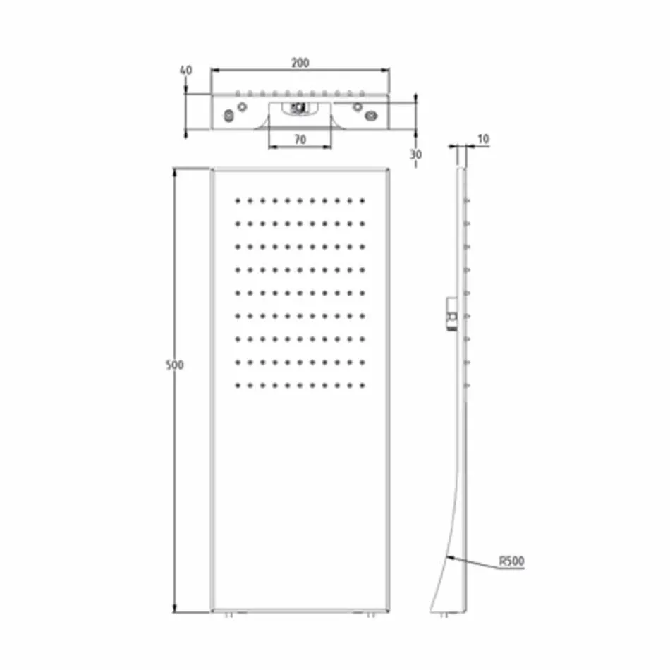 Koka dushi prej çeliku inox me avion shiu prodhuar në Itali - Fiordo Viadurini