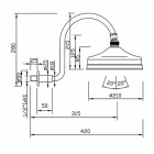Koka dushi prej bronzi me krah klasik të harkut prodhuar në Itali - Bisco Viadurini