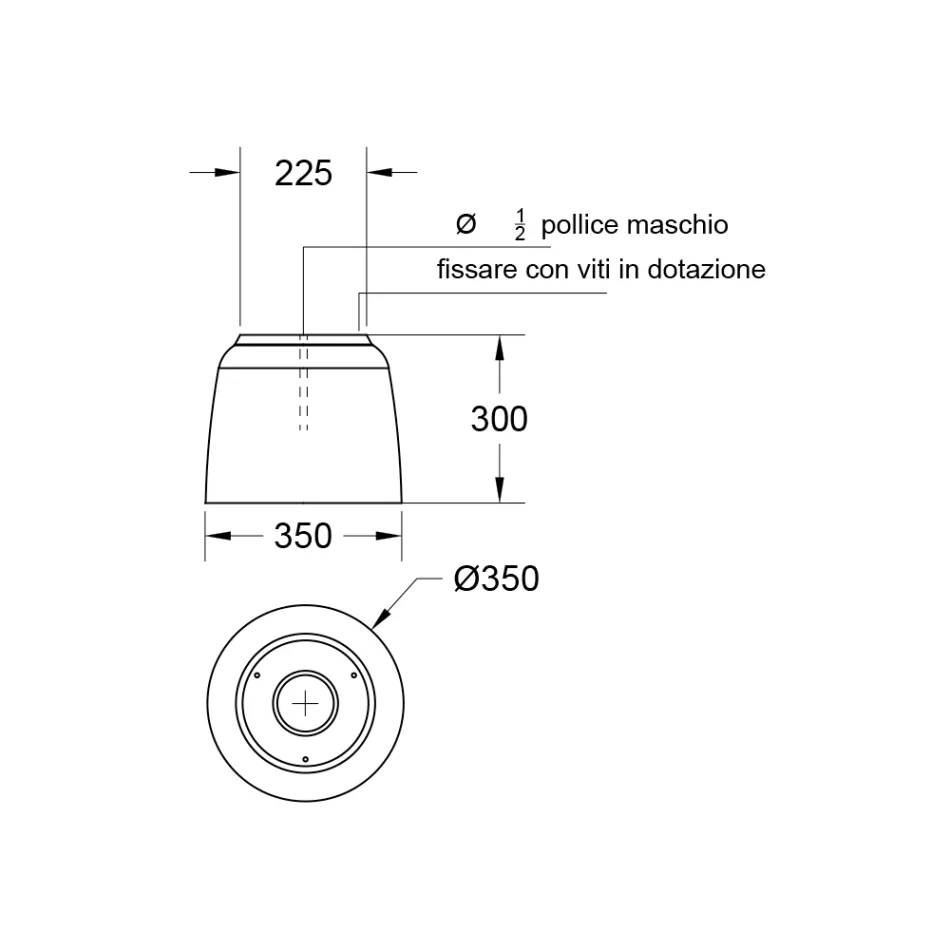 Kokë dushi me sipërfaqe të ngurtë Luxolid Prodhuar në Itali - Lallio Viadurini