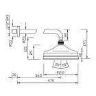 Dizajn Klasik Kreu dushi me tunxh Single Prodhuar në Itali - Tenco Viadurini