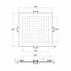 Kreu dushi me tavan katror në çelik i prodhuar në Itali - Amidoni Viadurini