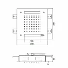 Kreu dushi katror në çelik të pandryshkshëm me kromoterapi të prodhuar në Itali - Bilbo Viadurini