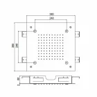 Kreu dushi me çelik inox katror me nebulizues të prodhuar në Itali - Selmo Viadurini
