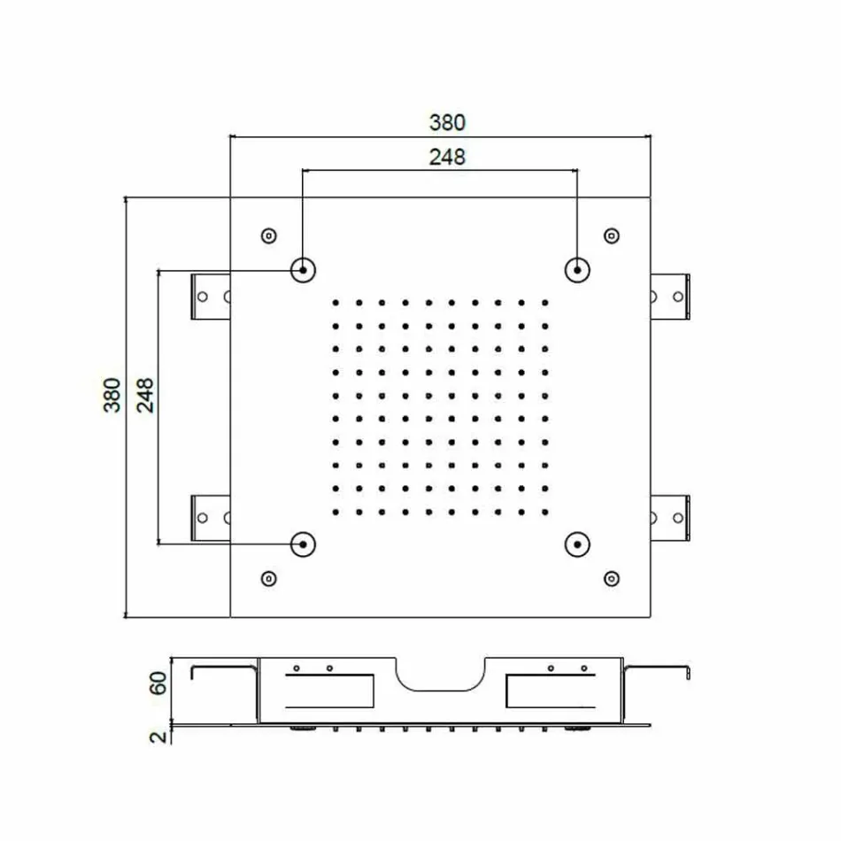 Kreu dushi me çelik inox katror me nebulizues të prodhuar në Itali - Selmo Viadurini