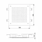 Kreu dushi me një avion katror në çelik inox i prodhuar në Itali - Avion Viadurini