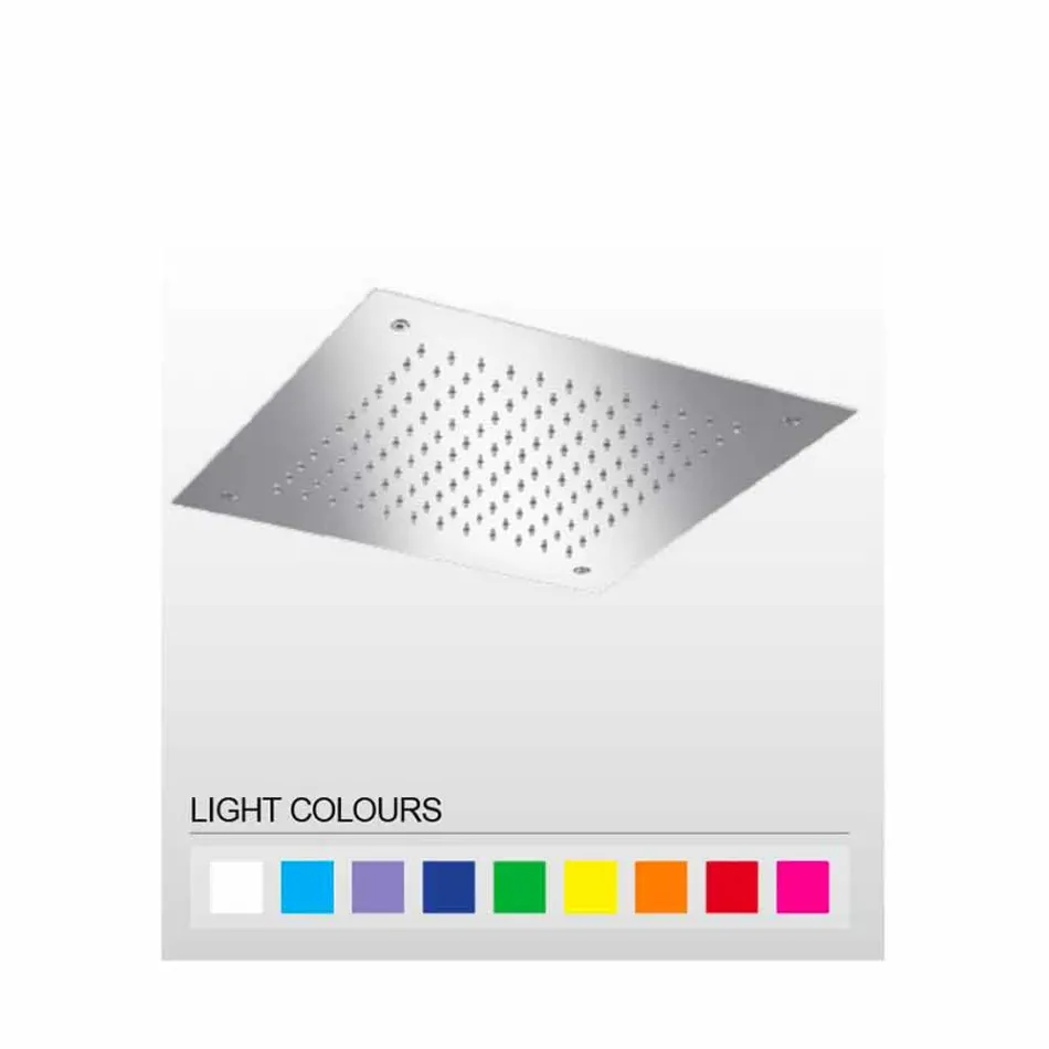 Kreu dushi me një avion katror në çelik inox i prodhuar në Itali - Avion Viadurini