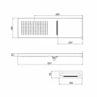 Kokë dushi muri drejtkëndëshe prej çeliku inox prodhuar në Itali - E kuqe Viadurini
