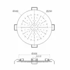 Kreu dushi i rrumbullakët në çelik modern i prodhuar në Itali - Damian Viadurini