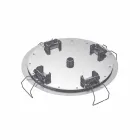 Kreu dushi i rrumbullakët në çelik modern i prodhuar në Itali - Damian Viadurini