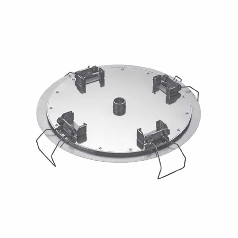 Kreu dushi i rrumbullakët në çelik modern i prodhuar në Itali - Damian Viadurini